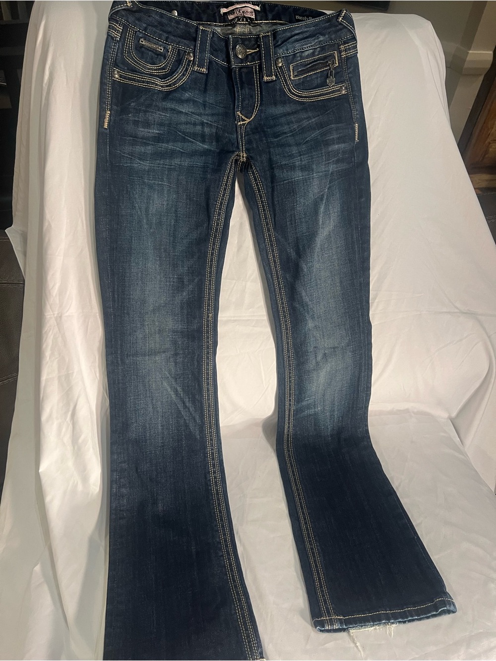 Rock & Republic for Express Jeans 27 Barely Boot Y2K Low Rise Dark Wash